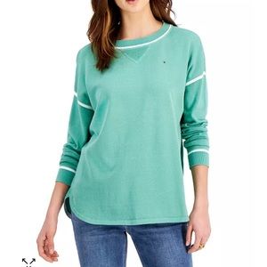 Sweater/sweatshirt crossover